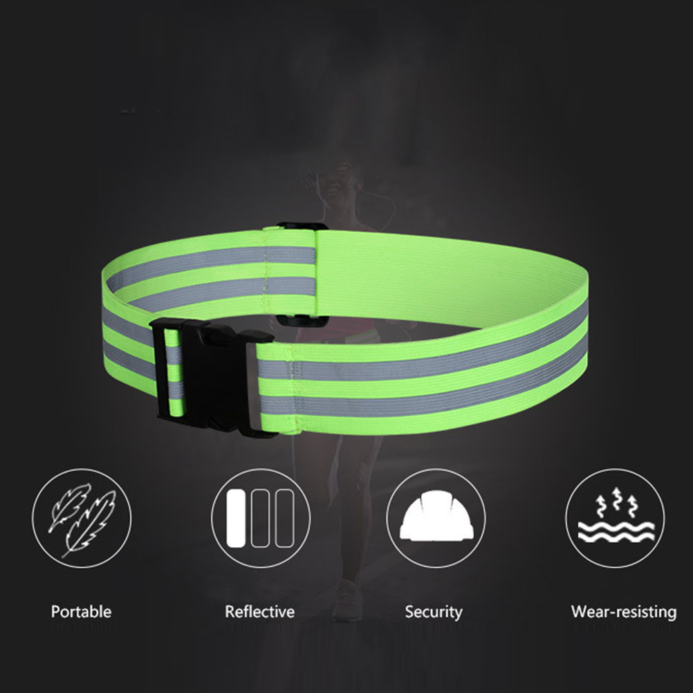Running Visibility Gear - 調整可能な反射ベルト、高視認性安全装備、ストレッチニット生地、軽量、ランニング、サイクリング、ウォーキング、警察官向け