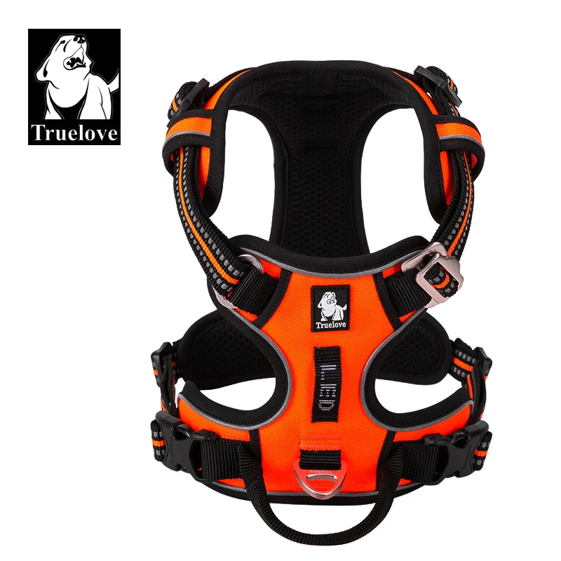 Running Gear Dog - Truelove ペット反射ナイロン犬ハーネス引っ張りなし調節可能な中型大型いたずら犬ベスト安全車両リードウォーキングランニング