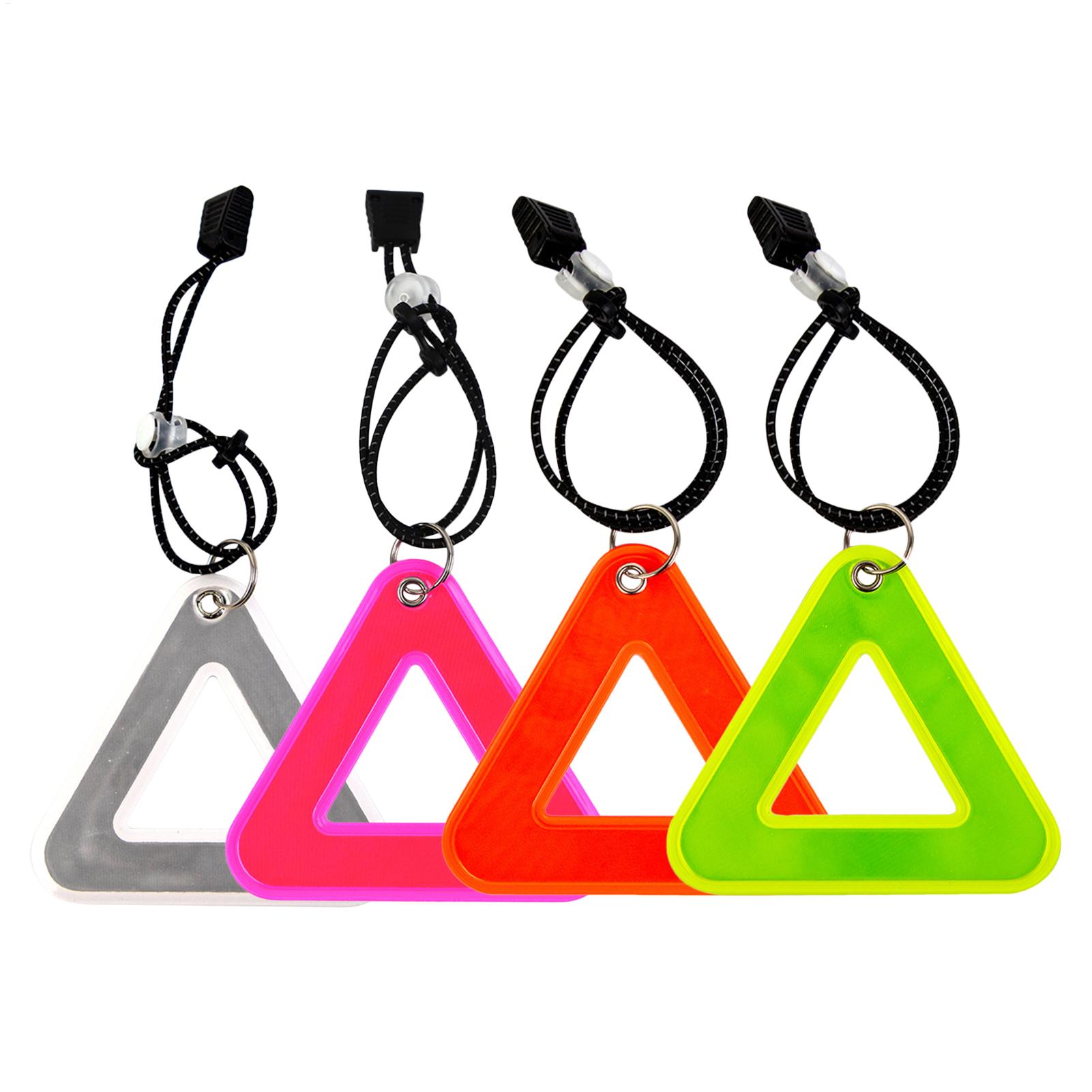 Running Visibility Gear - 反射ペンダント 高視認性三角形安全自転車用具 夜間ランニング、ハイキング、キャンプ、アウトドア用高視認性リフレクター