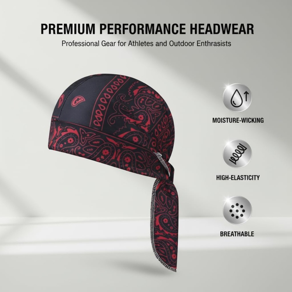1-5 個冷却スカルキャップヘルメットライナー通気性汗吸収ヘ - Running Gear Hat のレビューと価格