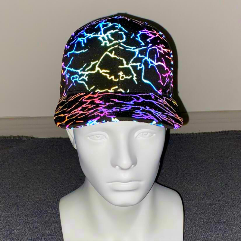 ユニセックスカラー反射野球帽,発光蛍光帽子,プリント,ストリ - Running Gear Hat のレビューと価格