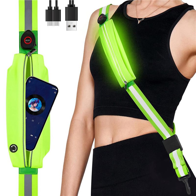 BTLIFE-2X LED 反射ベルトサッシュ、電話ホルダー - Running Visibility Gear のレビューと価格