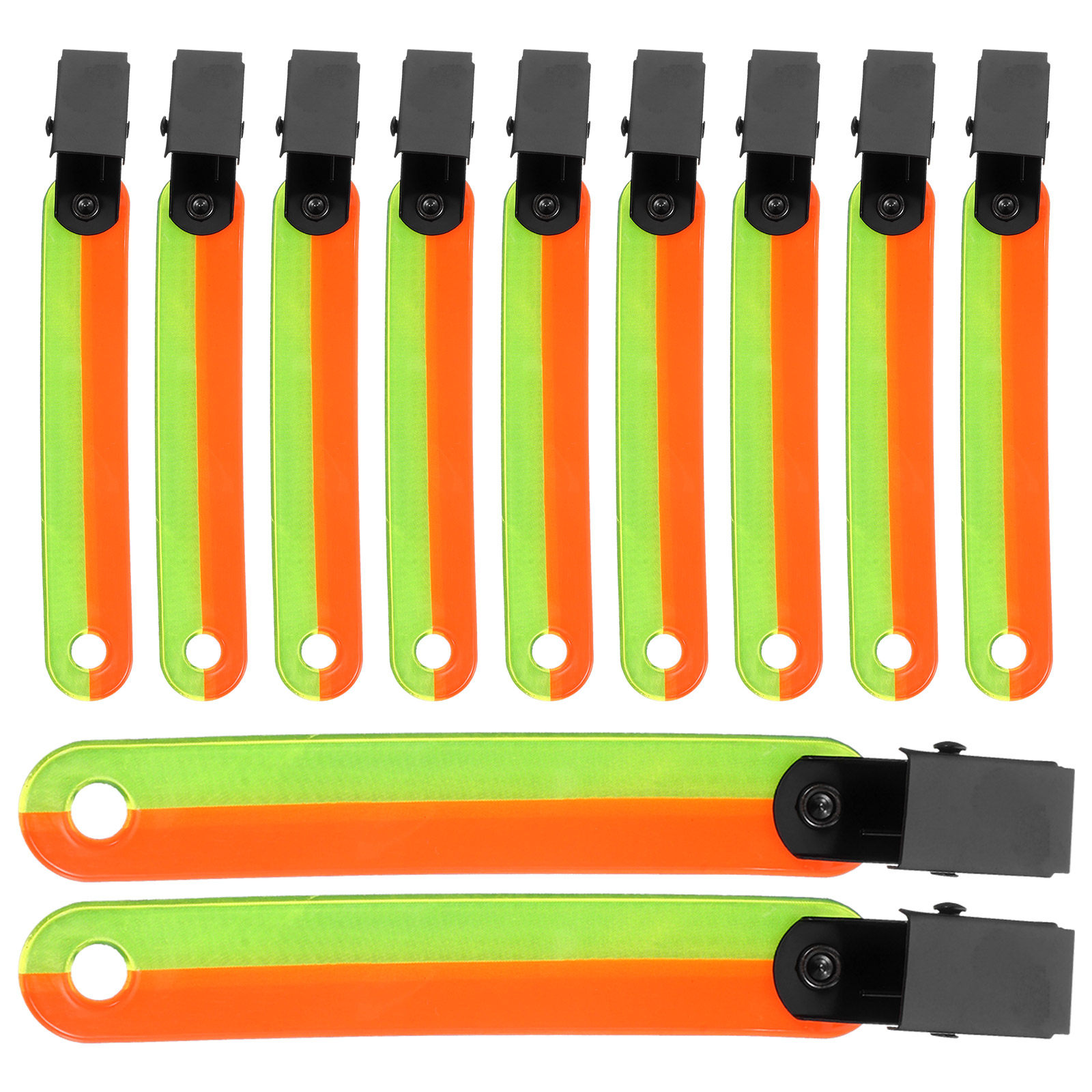 12個入り反射クリップ蛍光バンド、信頼性の高いPVC製トレイ - Running Visibility Gear のレビューと価格