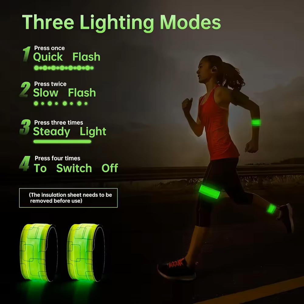 LEDランニングアームバンド LEDリストバンド サイクリン - Running Visibility Gear のレビューと価格