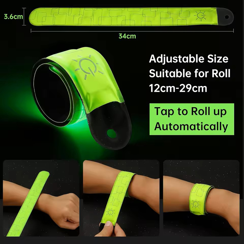LEDランニングアームバンド LEDリストバンド サイクリン - Running Visibility Gear のレビューと価格
