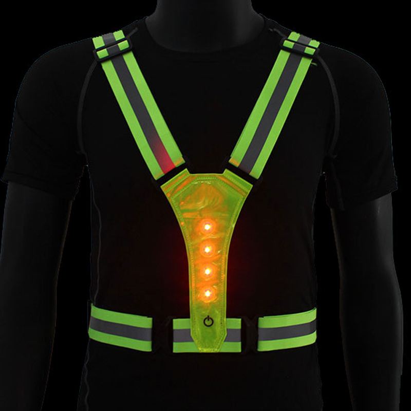 調節可能な LED ランニング & サイクリング安全ベスト  - Running Gear Cool のレビューと価格