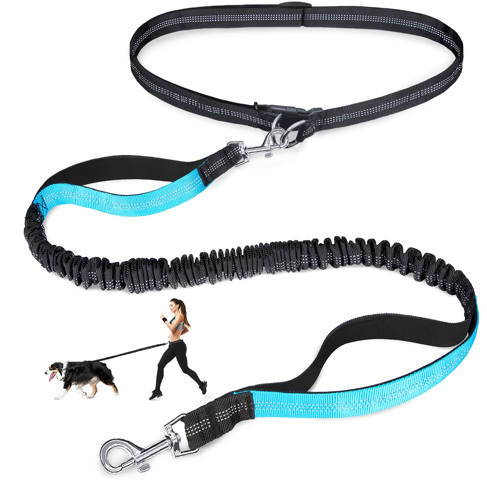 二重弾性反射ランニングリード 携帯用伸縮式犬用リード 犬用チ - Running Gear Dog のレビューと価格