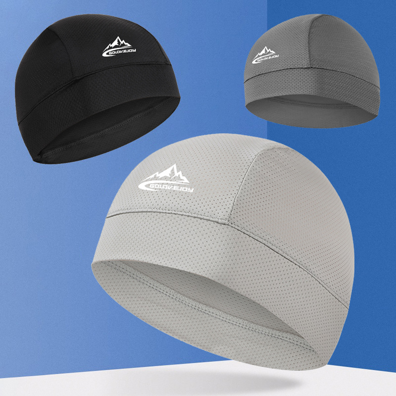 冷却スカルキャップヘルメット裏地通気性吸汗性サイクリングスポ - Running Gear Hat のレビューと価格