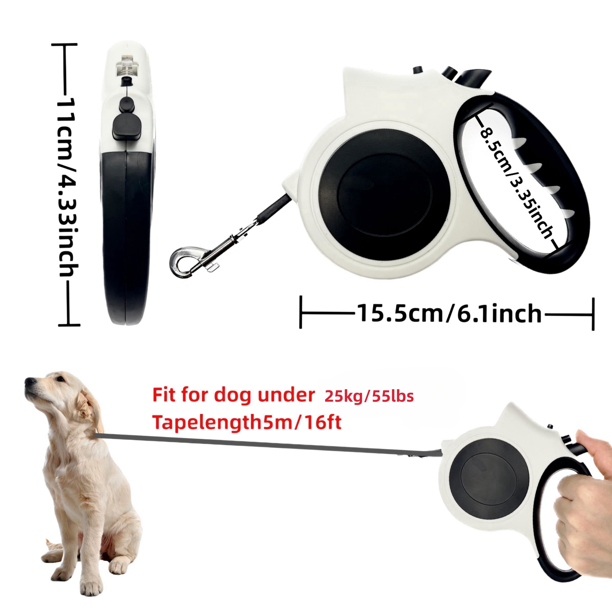1個のイルミネーション格納式犬用リード - 16フィート、調 - Running Gear Dog のレビューと価格