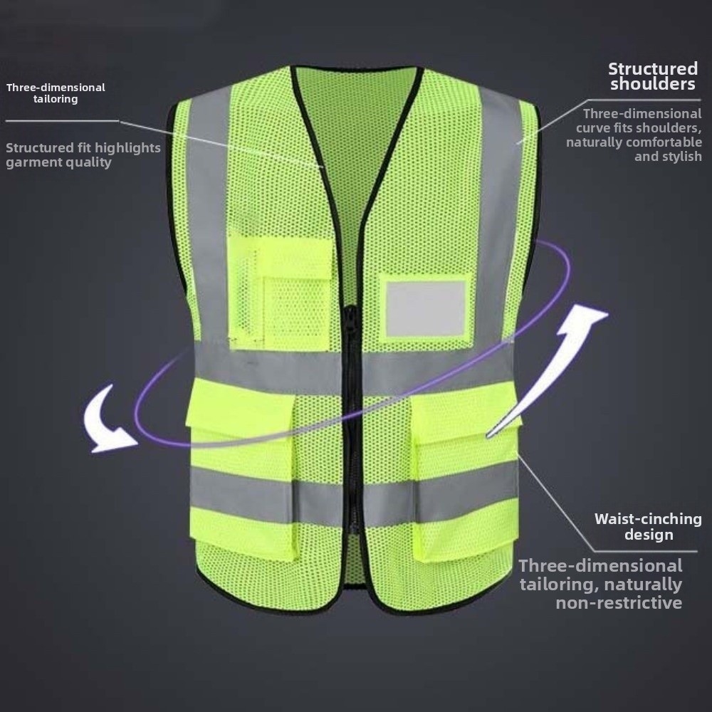 高視認性反射ベスト警告ワンサイズアウトドア安全服ポケット付き - Running Visibility Gear のレビューと価格
