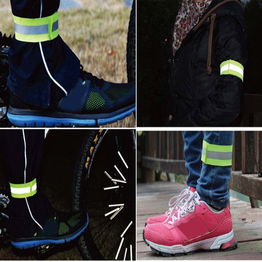 4個入り反射リストバンド 高視認性安全バンド 調節可能 ラン - Running Visibility Gear のレビューと価格