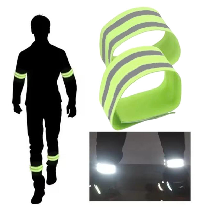 高視認性反射安全バンド調節可能な手首足首脚ストラップ夜間ラン - Running Visibility Gear のレビューと価格