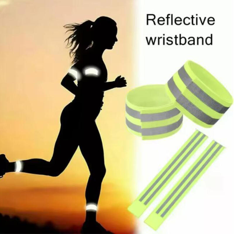 高視認性反射安全バンド調節可能な手首足首脚ストラップ夜間ラン - Running Visibility Gear のレビューと価格