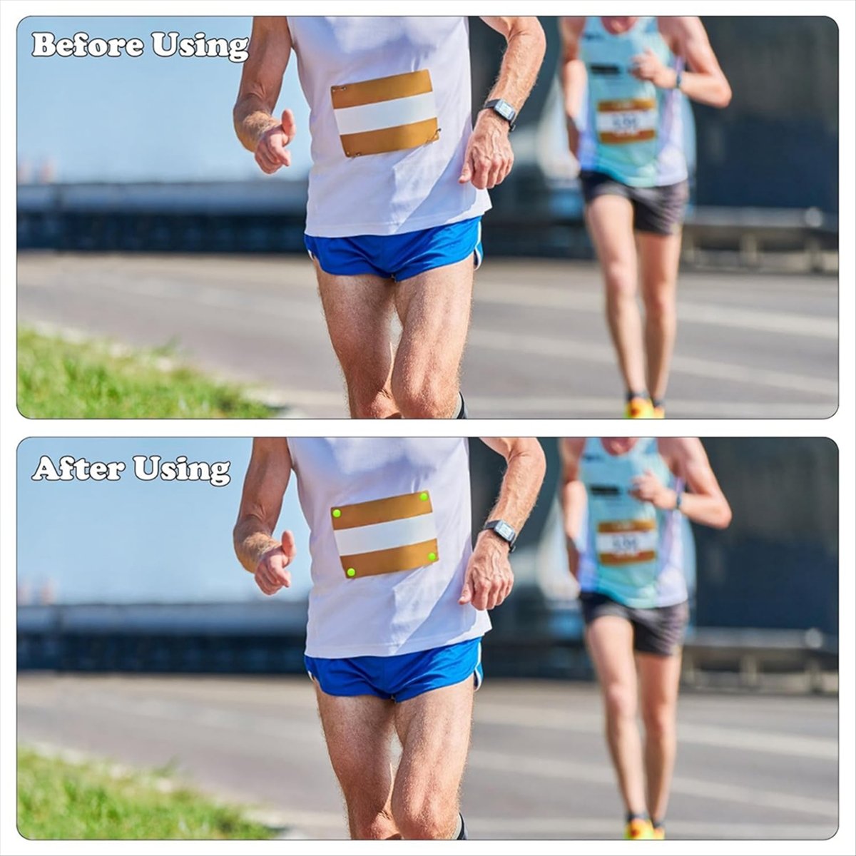 ABJX 12個入り ランニングビブクリップ マラソンナンバ - Running Gear For Marathon のレビューと価格