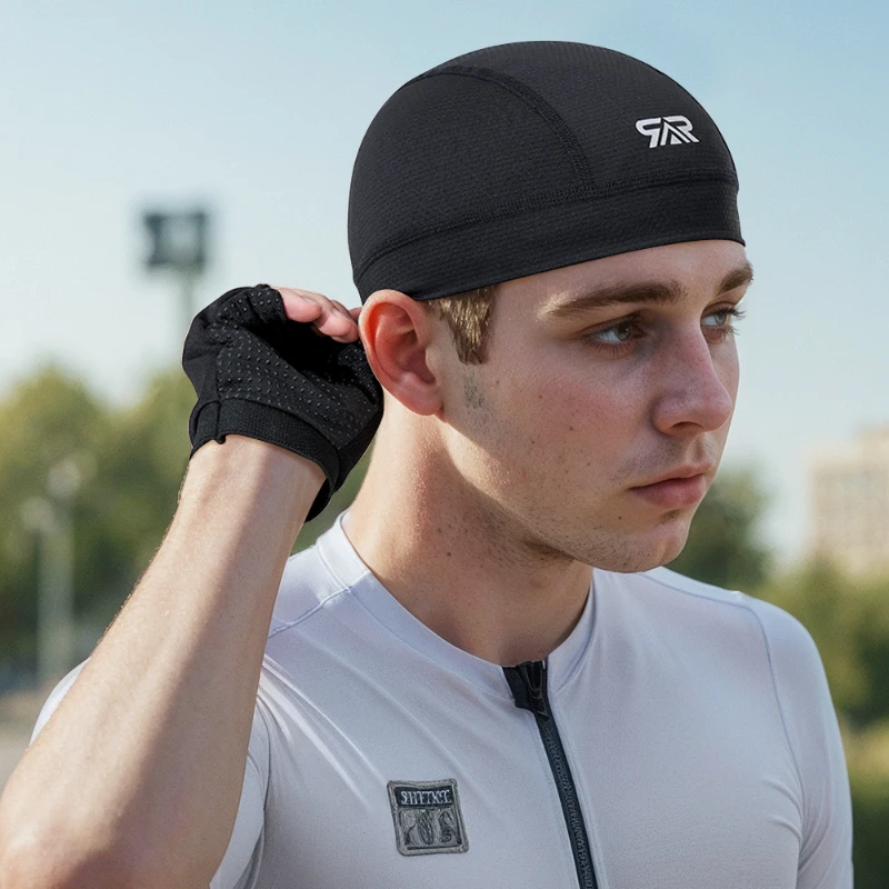 新しいメンズ冷却スカルキャップ サイクリング、ランニング、オ - Running Gear Hat のレビューと価格