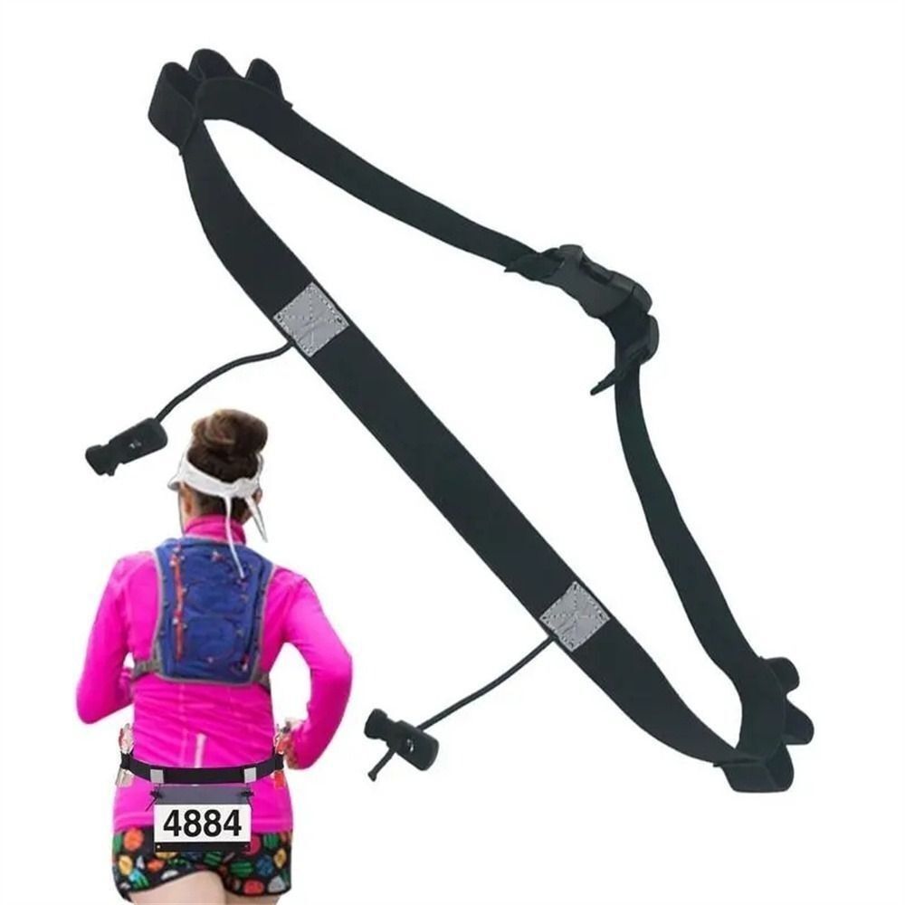 耐久性のあるポリエステル製マラソンレースナンバーベルト（ジェ - Running Gear For Marathon のレビューと価格