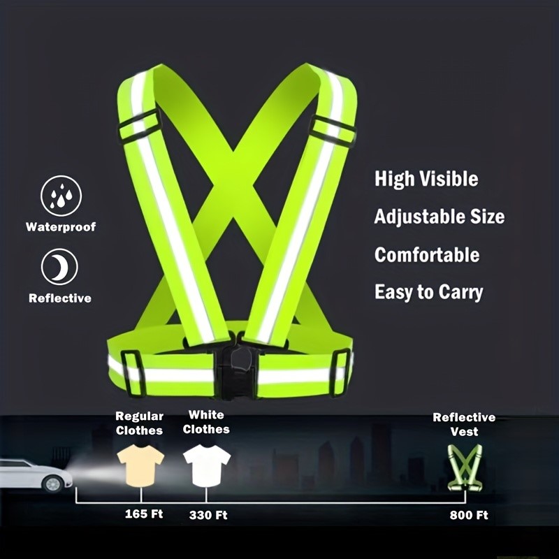 高視認性反射安全ベストジャケット夜間ランニングスポーツ高地作 - Running Visibility Gear のレビューと価格