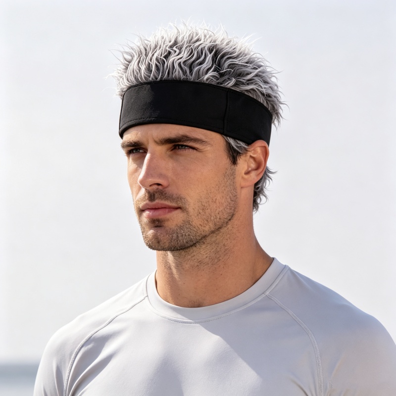 メンズ・レディース用合成ウィッグ、スパイクヘアビーニーキャッ - Running Gear Hat のレビューと価格