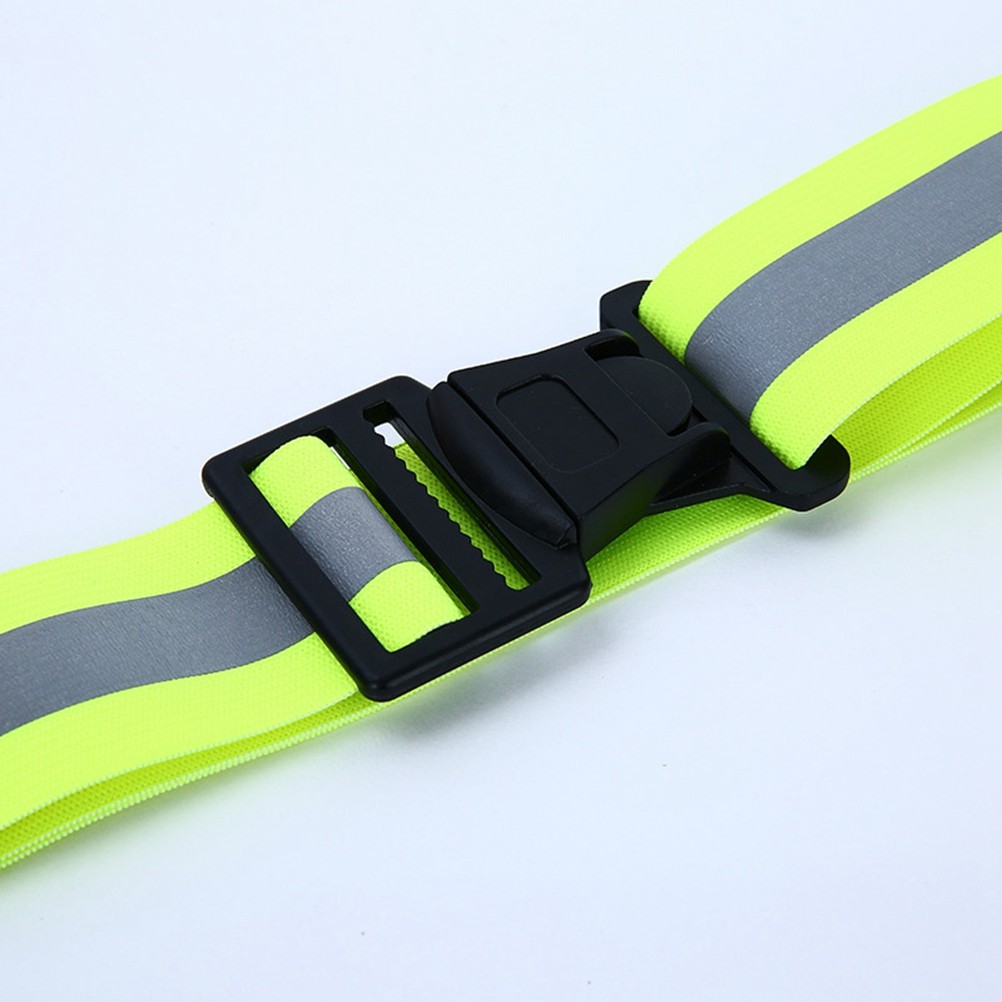 2 個の蛍光グリーン反射ウエストベルト弾性調節可能な安全装置 - Running Visibility Gear のレビューと価格